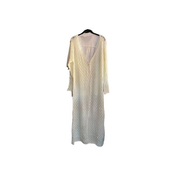 Shein essence deep V-neck, hollow out sweater/dress/cover-up S/XL ￼ - Picture 3 of 6